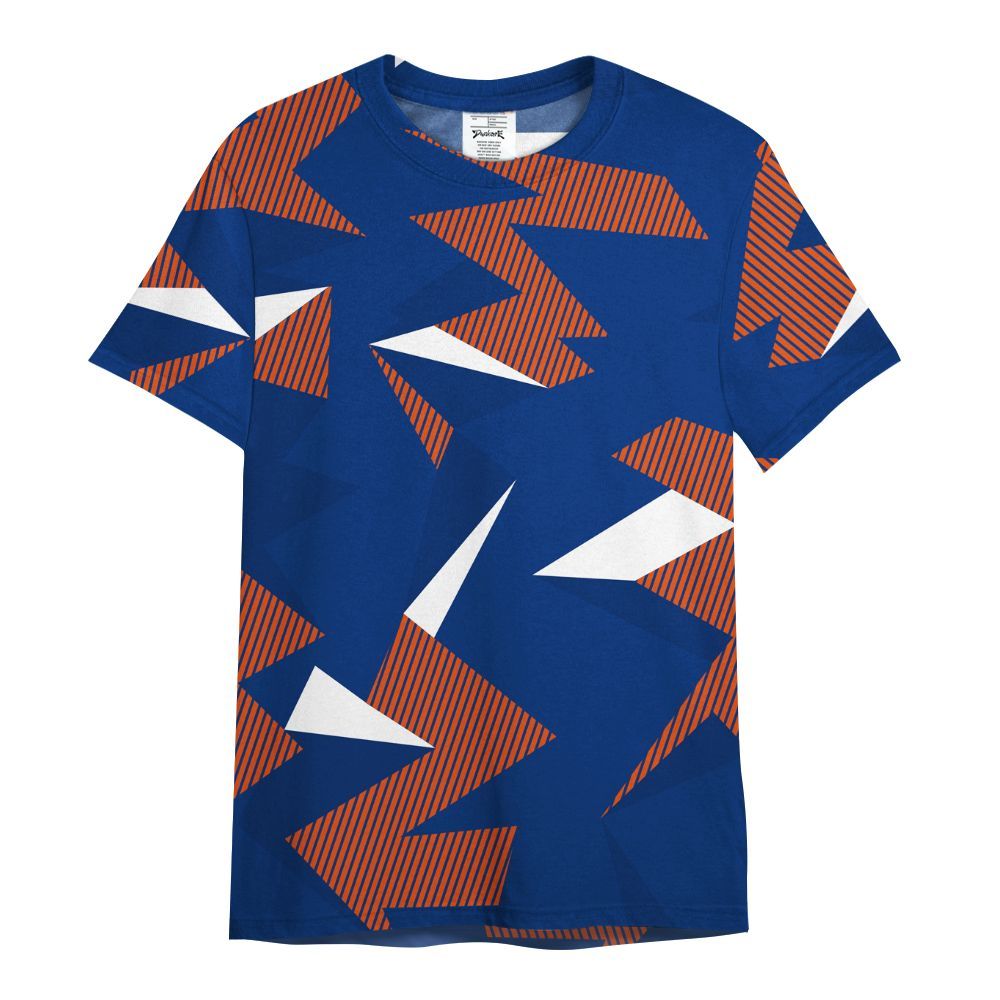 Shirt To Match Mid Knicks 1s - Geometric Camouflage Pattern All Over Print