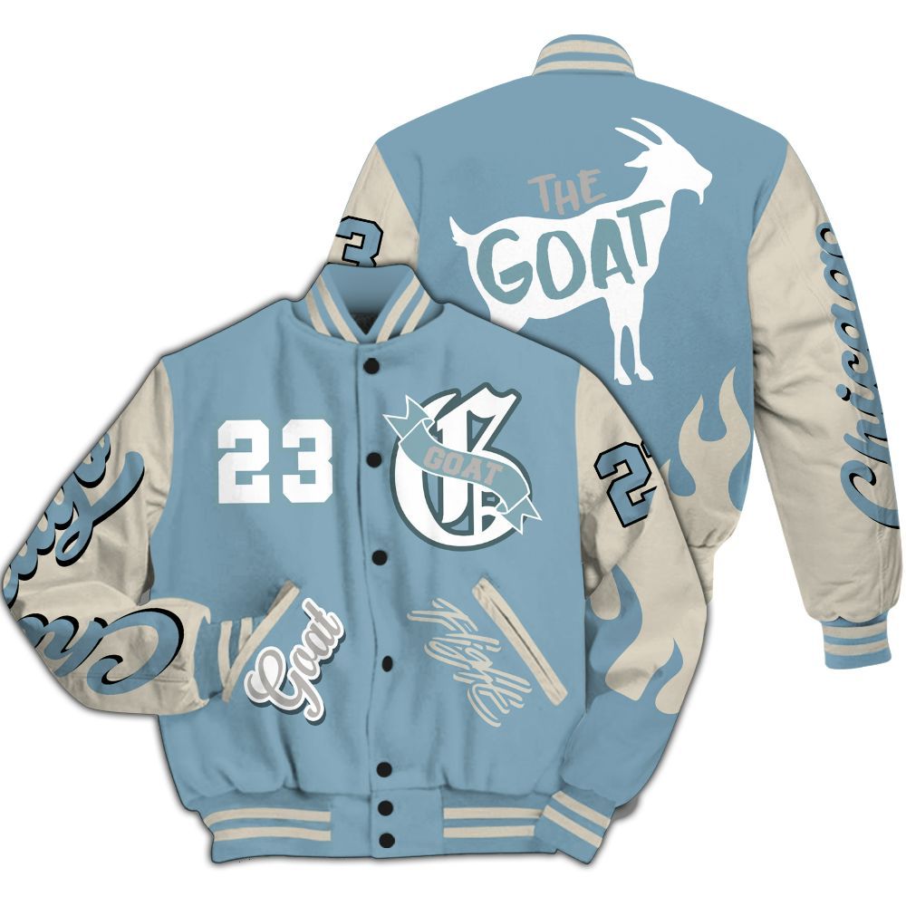 Varsity Jacket To Match Retro SoleFly 13s - The G.O.A.T Flight Streetwear All Over Print