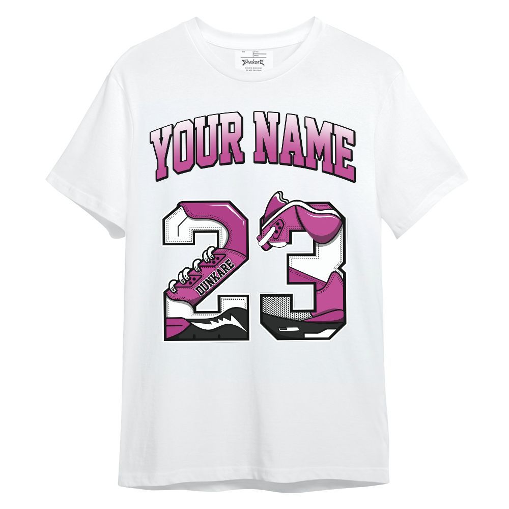 Shirt To Match Dunk Low Active Fuchsia - Custom Name Number 23 5s Unisex Shirt