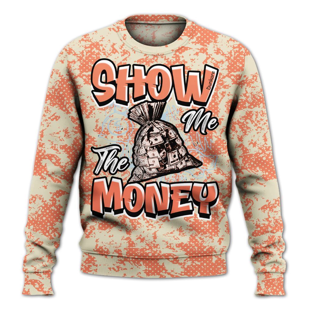 Sweatshirt To Match DJ Khaled Crimson Bliss 5s - Show Me The Money Retro All Over Print
