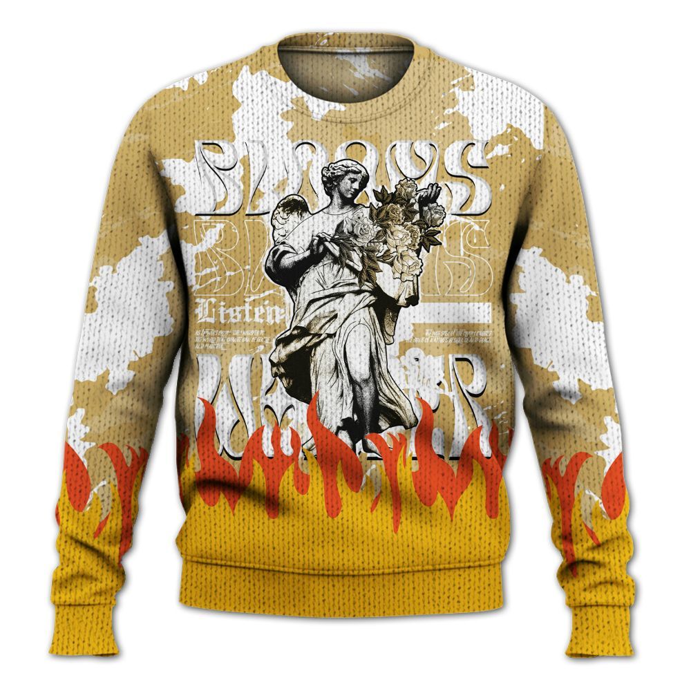 Knitted Sweater To Match Craft Paris 6s - Blooms Whisper Retro