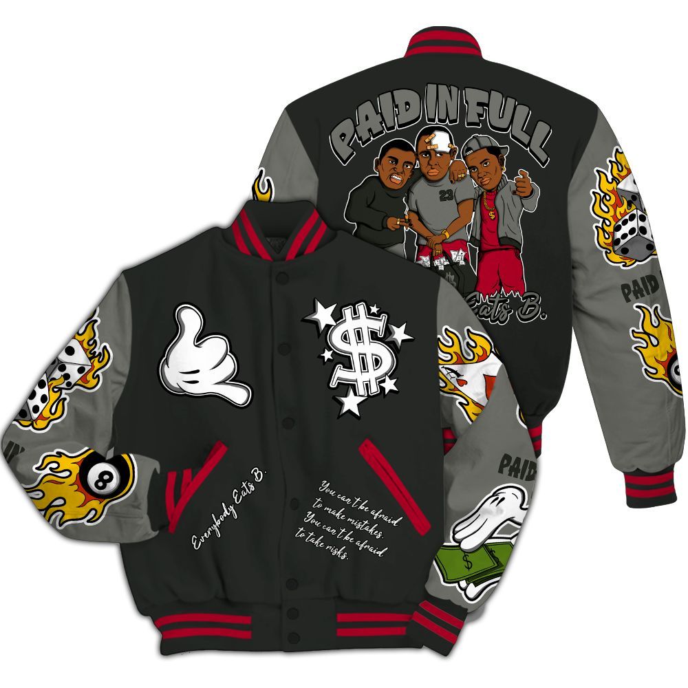 Varsity Jacket To Match Shadow 2025 10s - Everybody Paid In Full Graphic All Over Print
