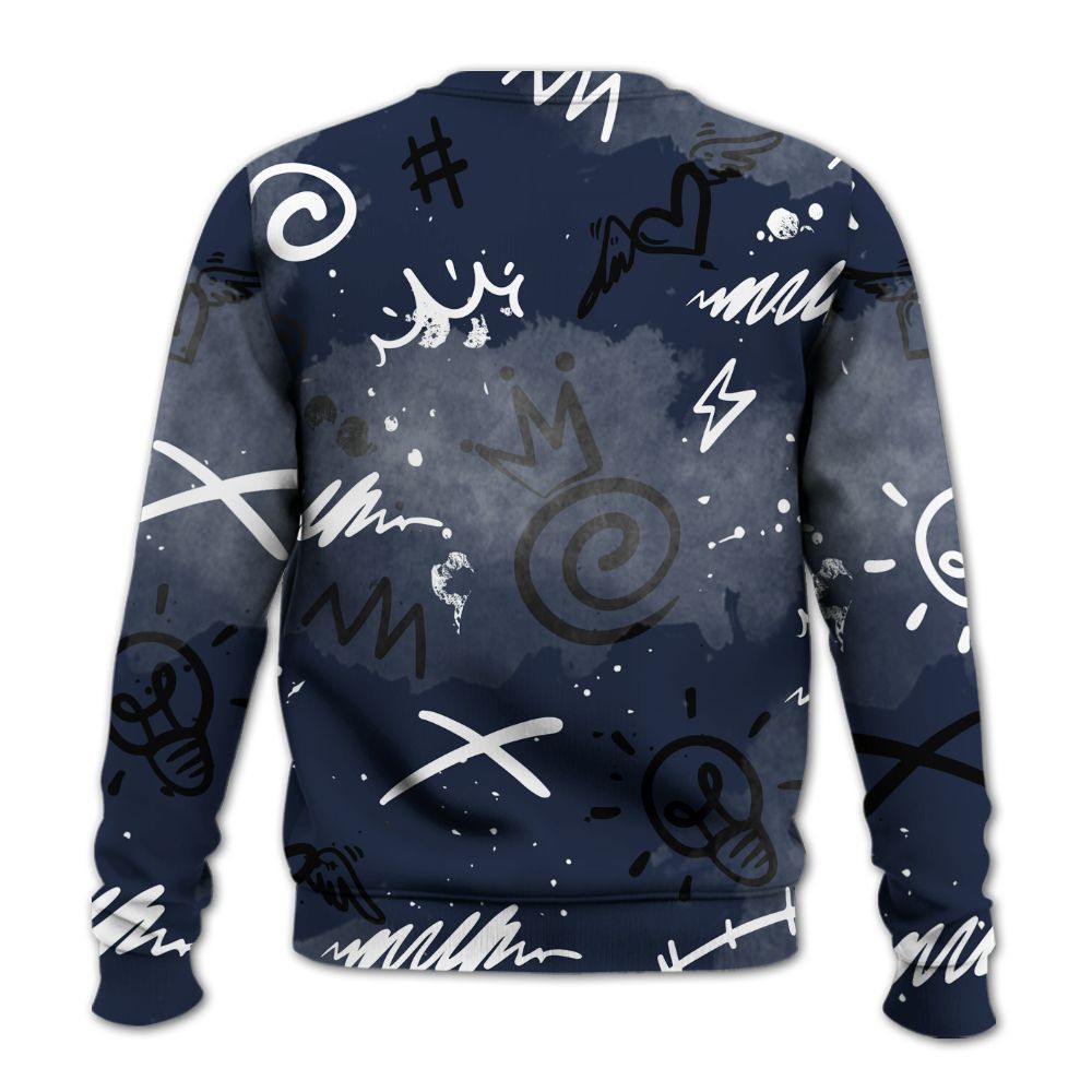 Sweatshirt To Match Dunk Low White Midnight Navy - Drip Built Di2ferent All Over Print