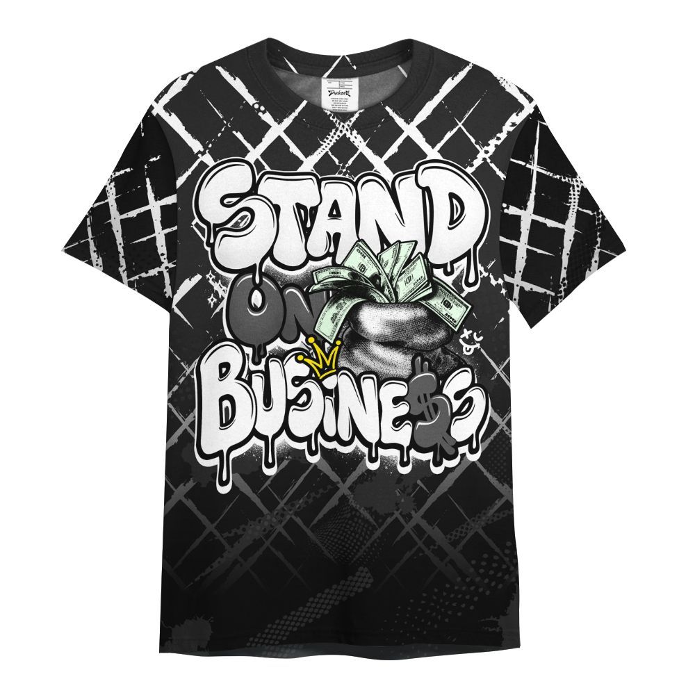 Shirt To Match Black Cat NET 4s - Halftone Stand Business Dripping All Over Print