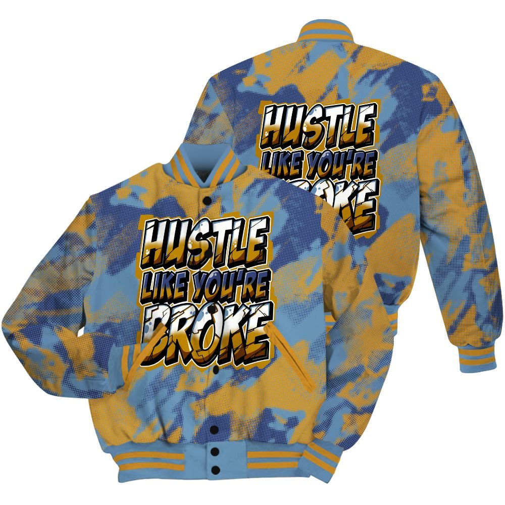 Varsity Jacket To Match High OG First In Flight 1s Shirt - Hustles Like Broke Abstract All Over Print