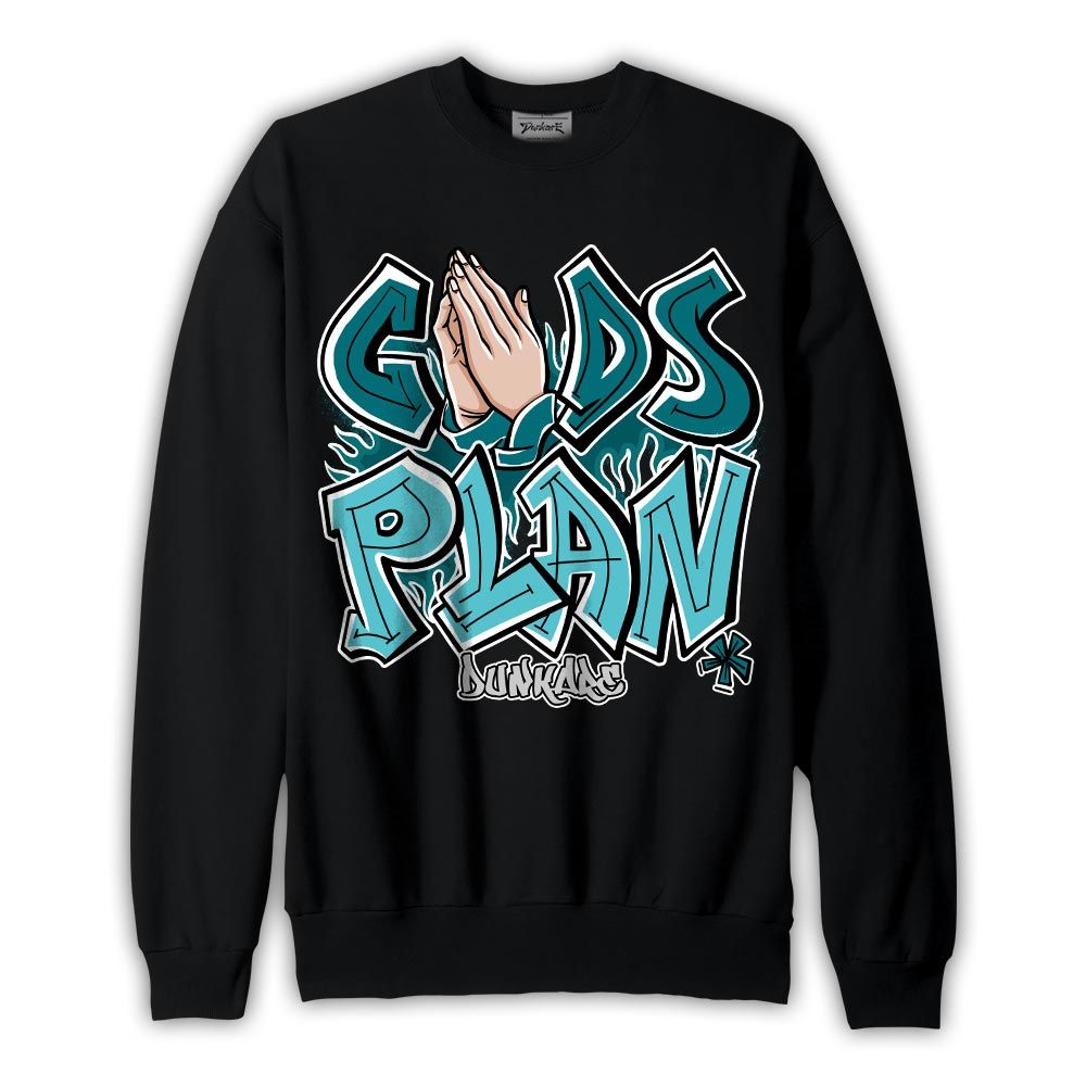 Sweatshirt To match Oxidized Green 4s Sweatshirt - Gods Plan Graffiti Graphic