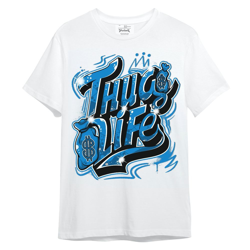Shirt To Match Military Blue 4s - Free Thug Living Graphic Unisex Shirt