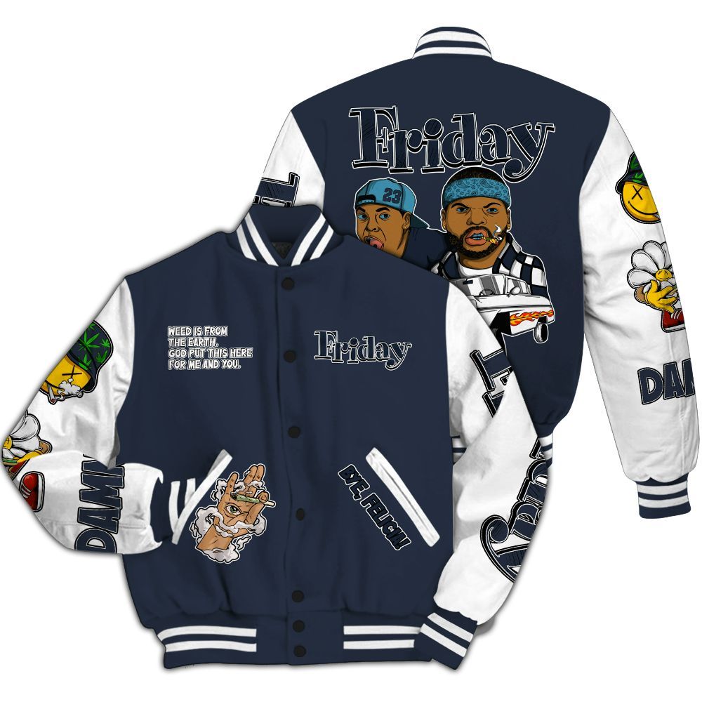 Varsity Jacket To Match Retro Obsidian 13s - Friday Sneaker Stress Style All Over Print