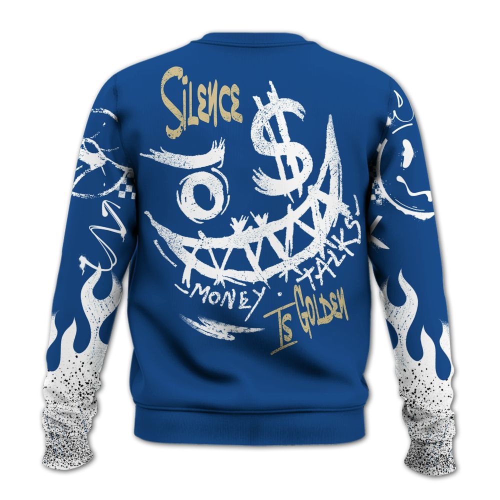Sweatshirt To Match Air Ship Royal Blue - Mouth Burning Street Style All Over Print