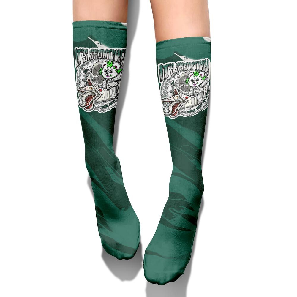Sock To Match Oxidized Green 4s - Showtime Beetle Juice Bear Halloween