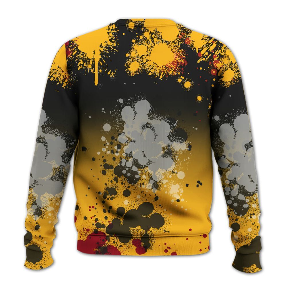 Sweatshirt To Match White Taxi 12s Shirt, God Blessed Ink Drip All Over Print
