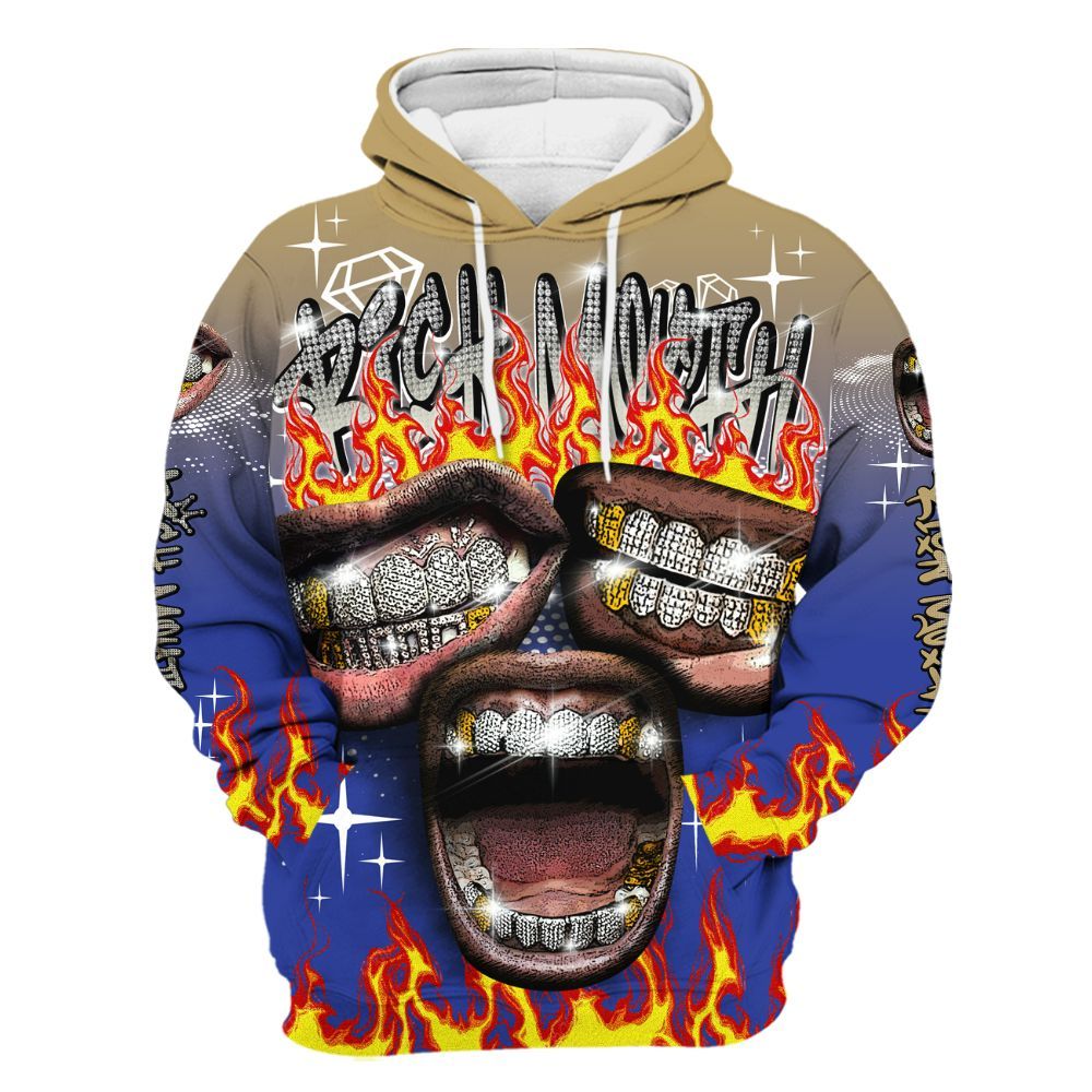 Hoodie To Match Air 180 Concord - Rich Mouth Fire Rap Retro 90s All Over Print