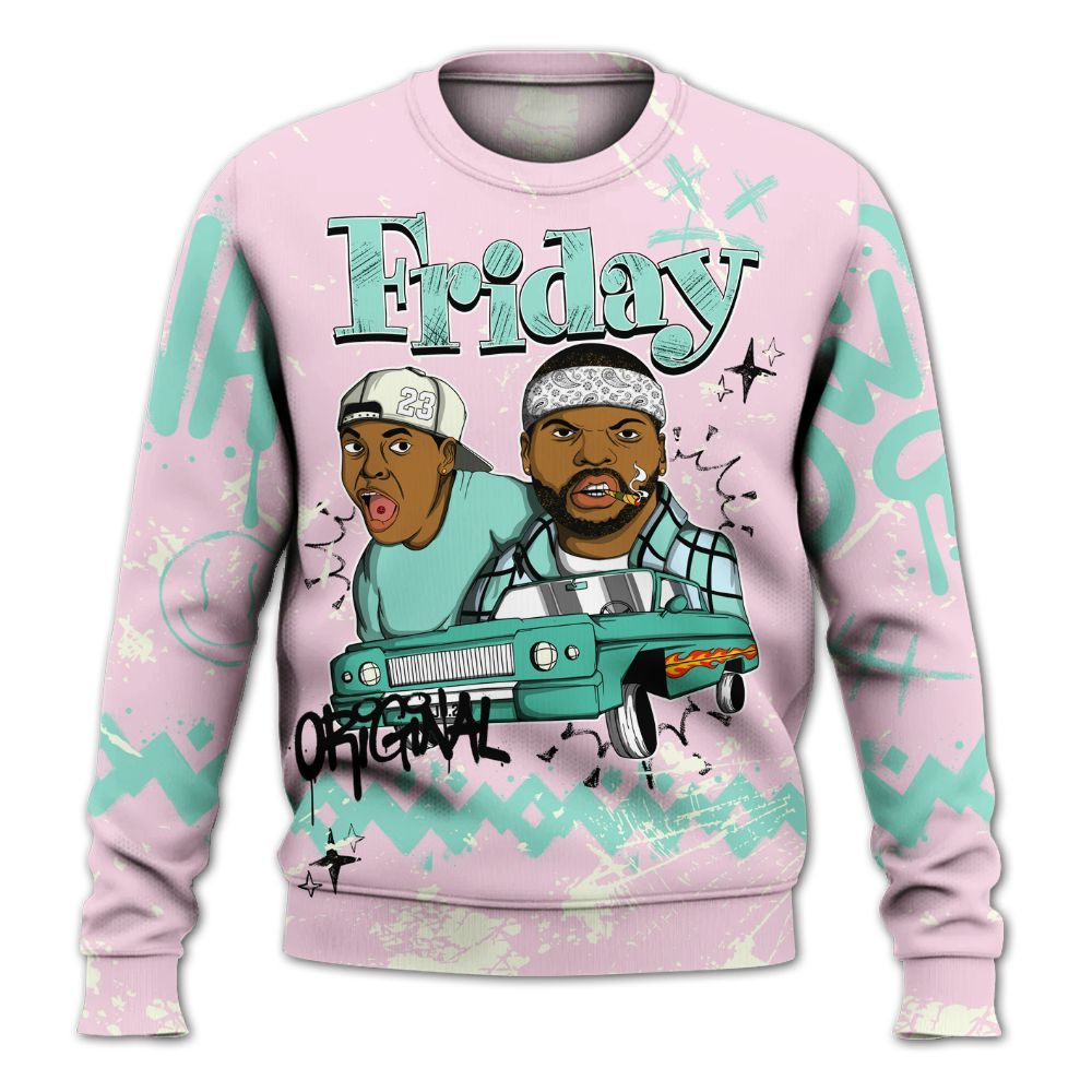 Sweatshirt To Match Retro Easter 5s - Friday Sneaker Crayon All Over Print