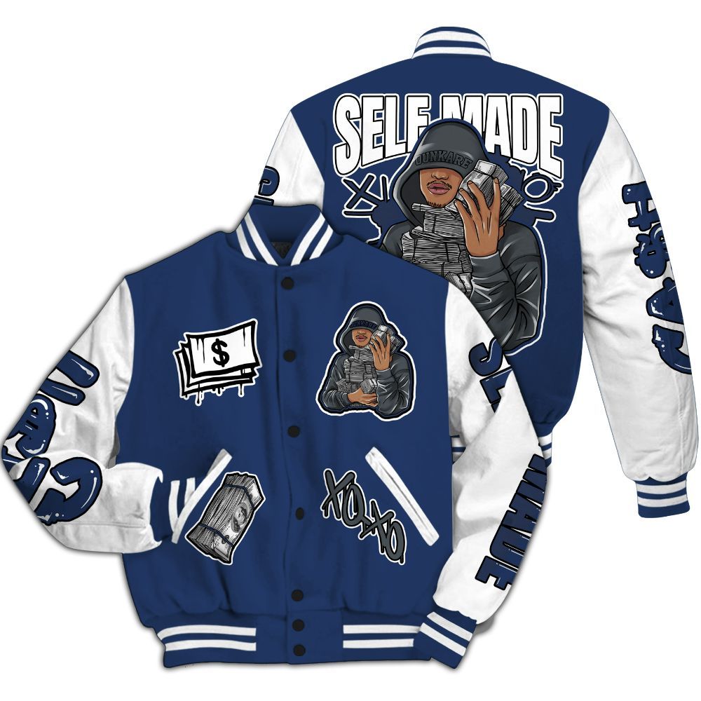 Varsity Jacket To Match Retro Flint 13s - Selfmade Unique All Over Print