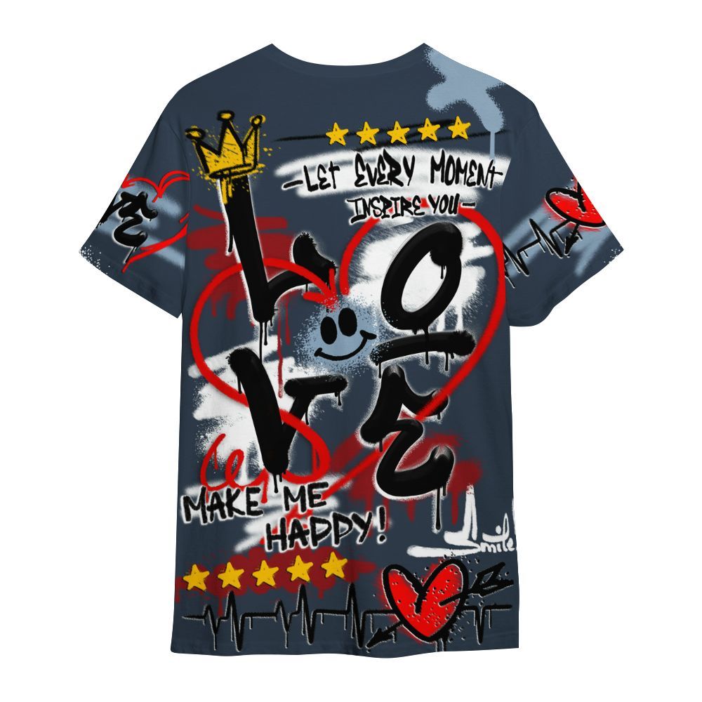 Shirt To Match Retro Olympic 6s - Happy Love Beats Graffiti Streetwear All Over Print