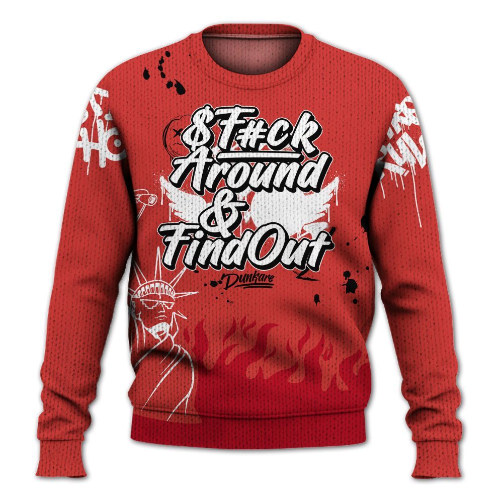 Knitted Sweater To Match Scoot Zeros ODD City - Graphic Fck Around Find Out