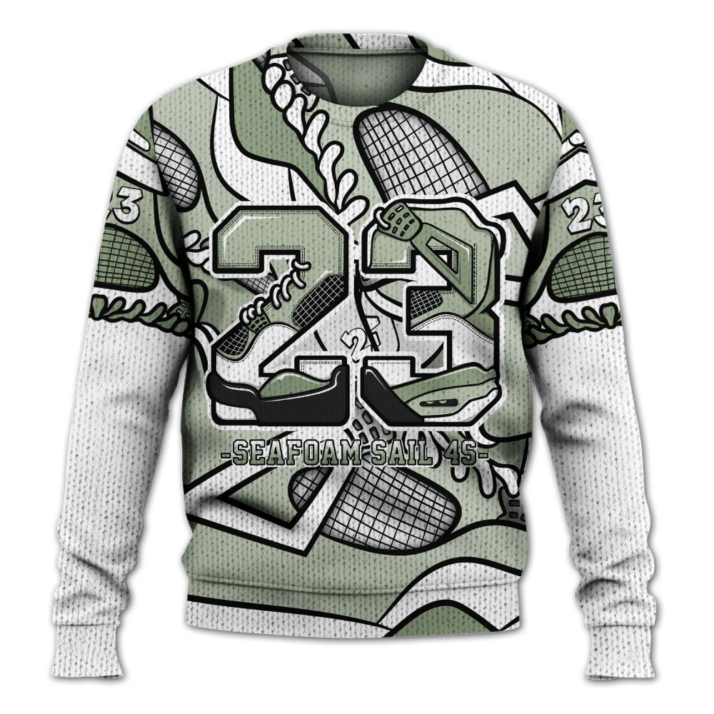 Sweater To Match Seafoam Sail 4s - Number 23 Style 4s Graphic