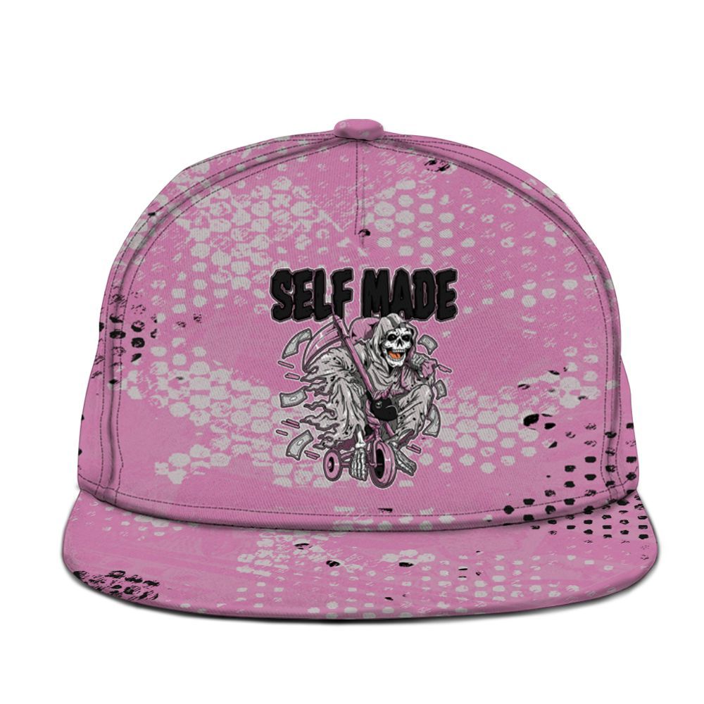 Snapback To Match Neutral Grey Black White Orchid 4s - Self Make Skeleton Banknotes Art Graphic