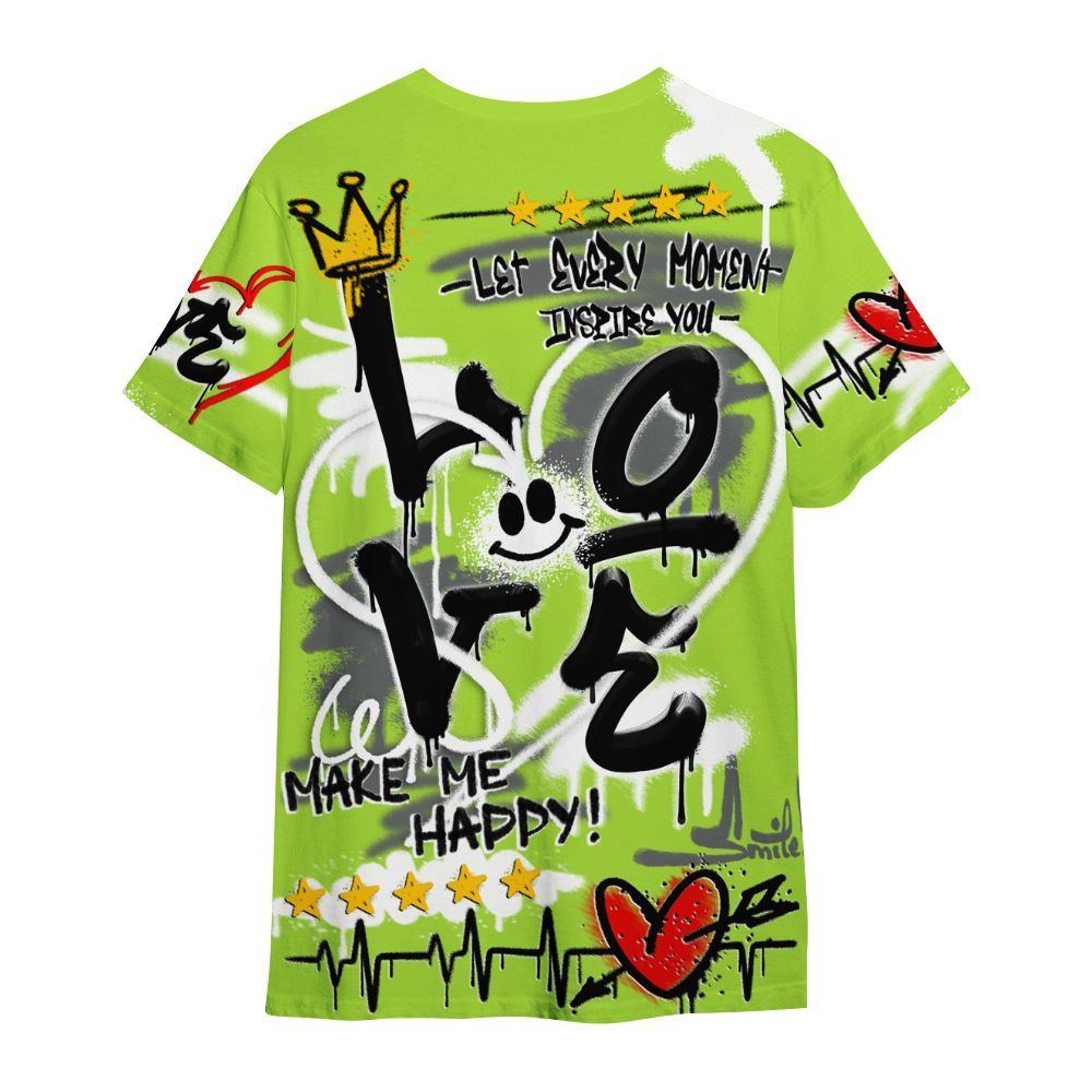 Shirt To Match Air Max 95 Neon - Happy Love Beats Graffiti Streetwear All Over Print