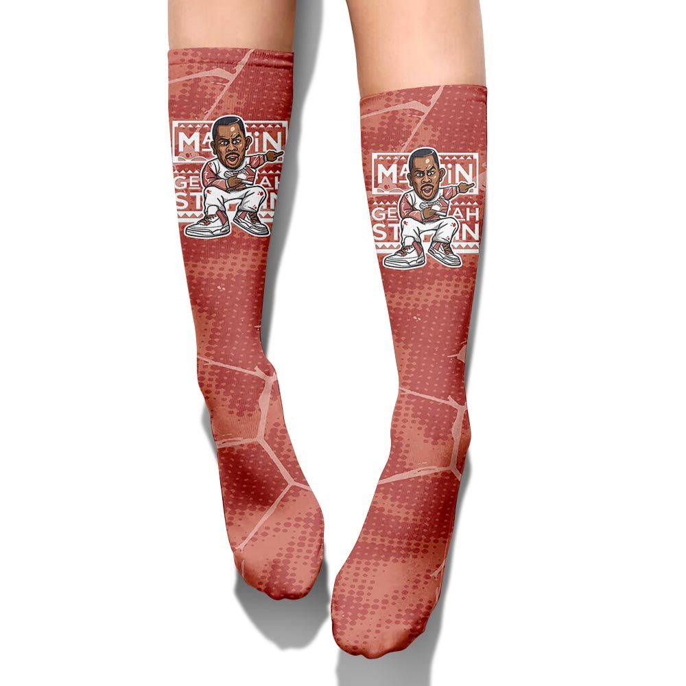 Sock To Match Dune Red 13s - Get Tag Sneakers Steppin' Graphic