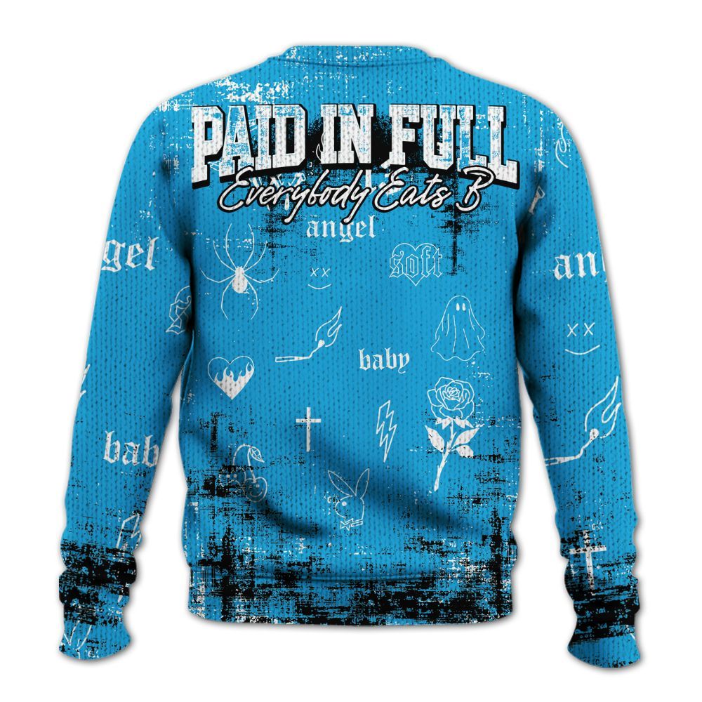 Sweater To Match University Blue Low 2026 11s - Paid In Full Money Graphic
