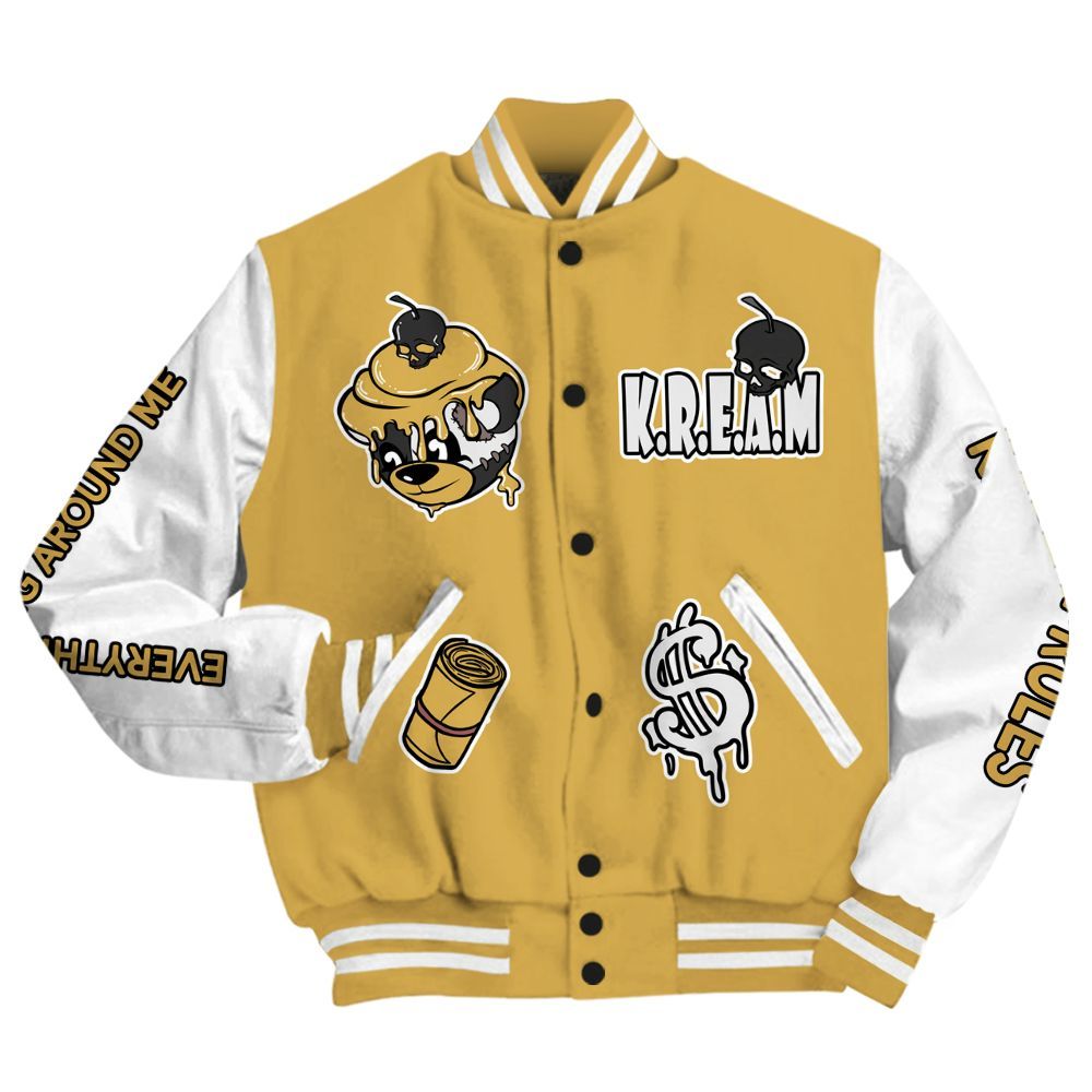 Varsity Jacket To Match Retro Light Ginger 14s - Loot Bear All Over Print
