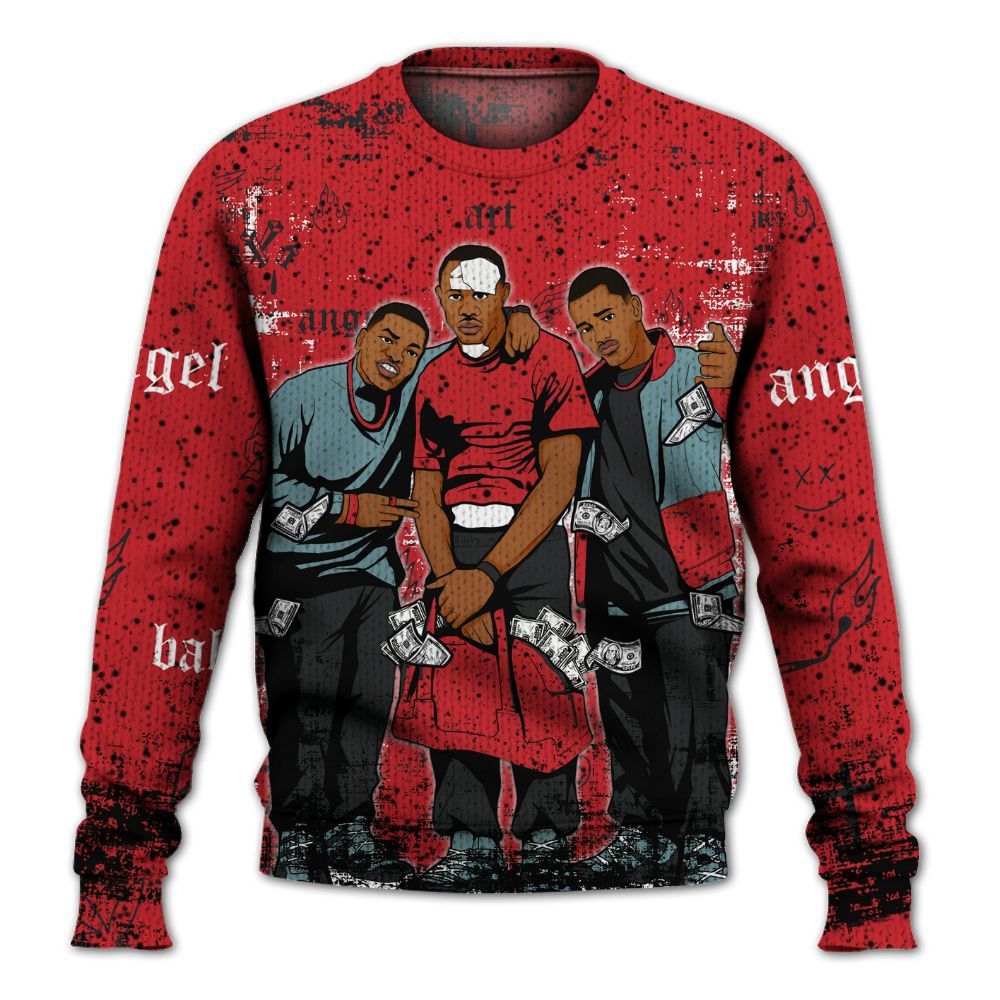 Sweater To Match Retro Halloween 5s - Paid In Full Money Graphic