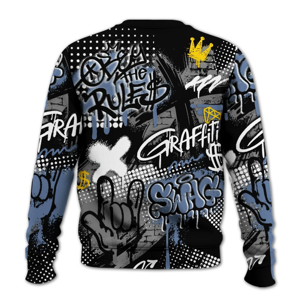 Sweatshirt To Match Mid Space Jam 1s - True It Real Graffiti Streetwear All Over Print