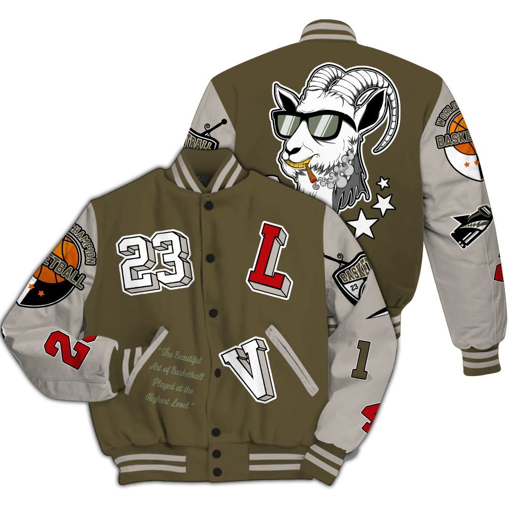 Varsity Jacket To Match Dunk Low Year Of The Snake - The GOAT Got Em Retro Graphic All Over Print