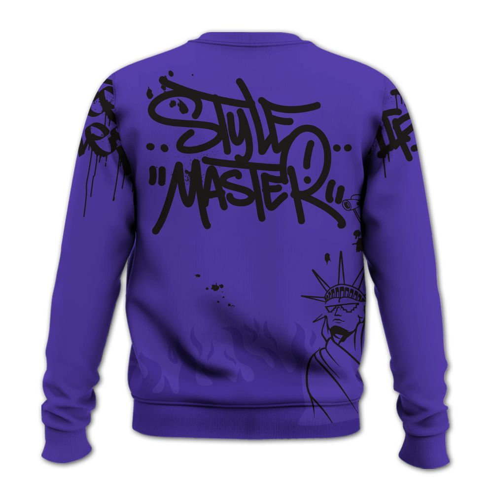 Sweatshirt To Match Field Purple 12s - Graphic Fck Around Find Out All Over Print