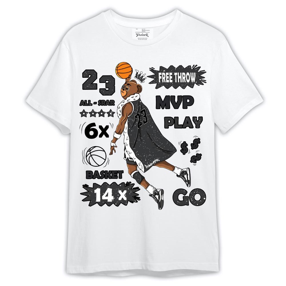 Shirt To Match Reverse Black White 6s - Graphic Free Throw Shirt Outfit