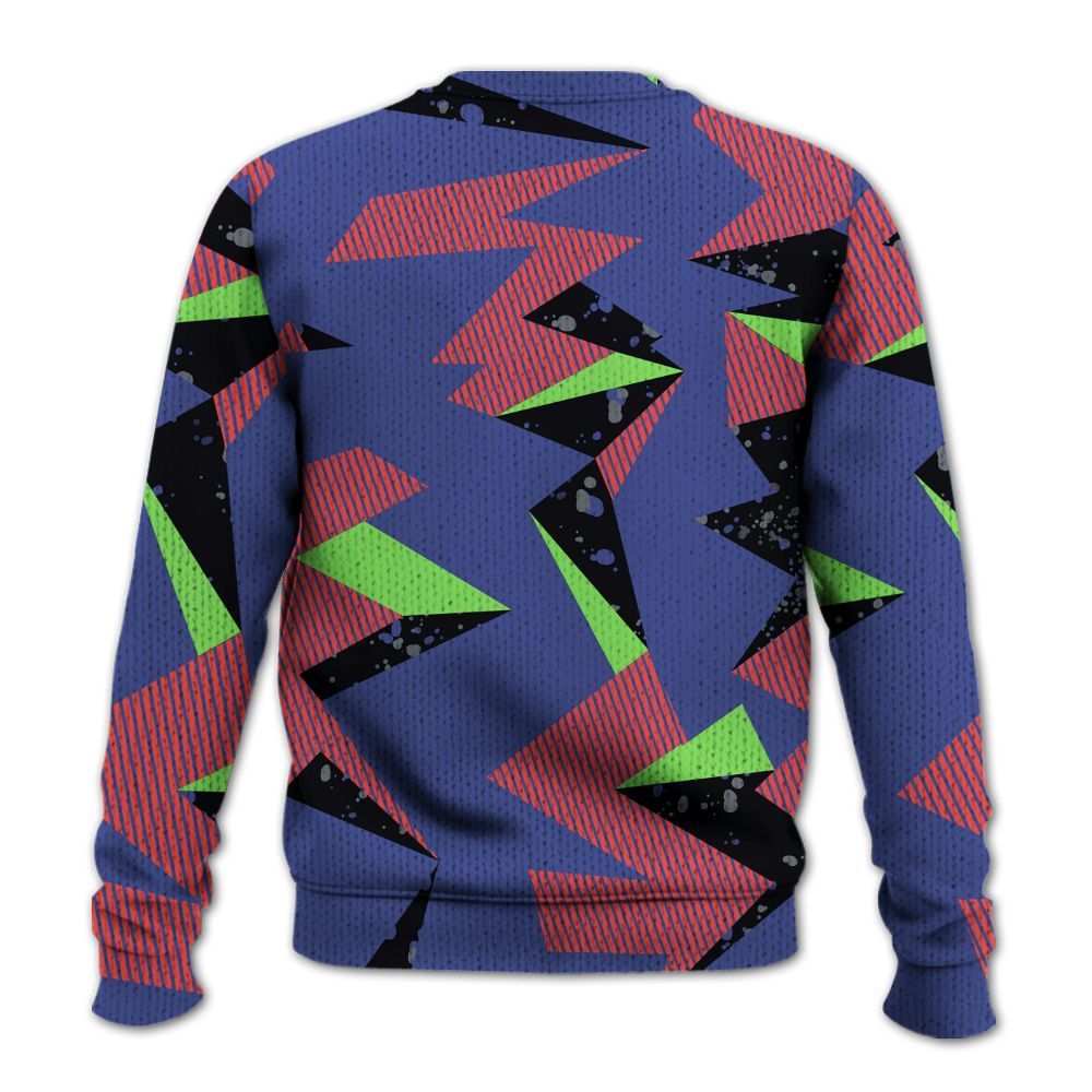 Knitted Sweater To Match KD 4 Nerf - Geometric Camouflage Pattern