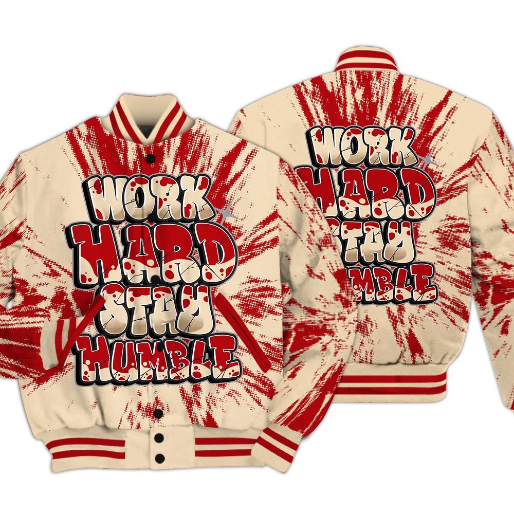 Varsity Jacket To Match Dunk Low Strawberry Waffle - Working Hard And Humble Luxury Varsity Jacket Unisex