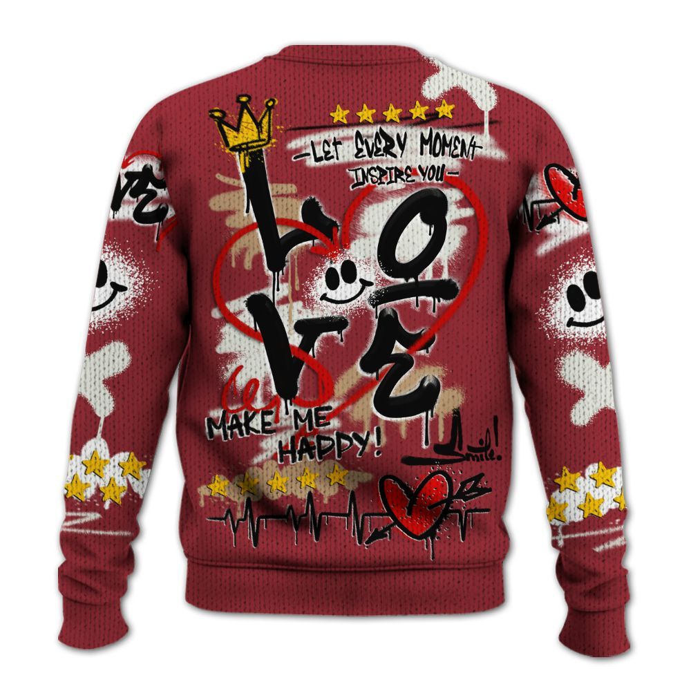 Sweater To Match Chicago 2025 40s Shirt, Happy Love Beats Graffiti Streetwear Graphic