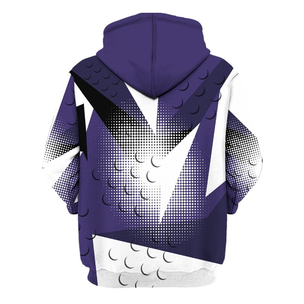 Hoodie To Match Retro Court Purple 13s - Poly Custom Name Number 23 5s All Over Print