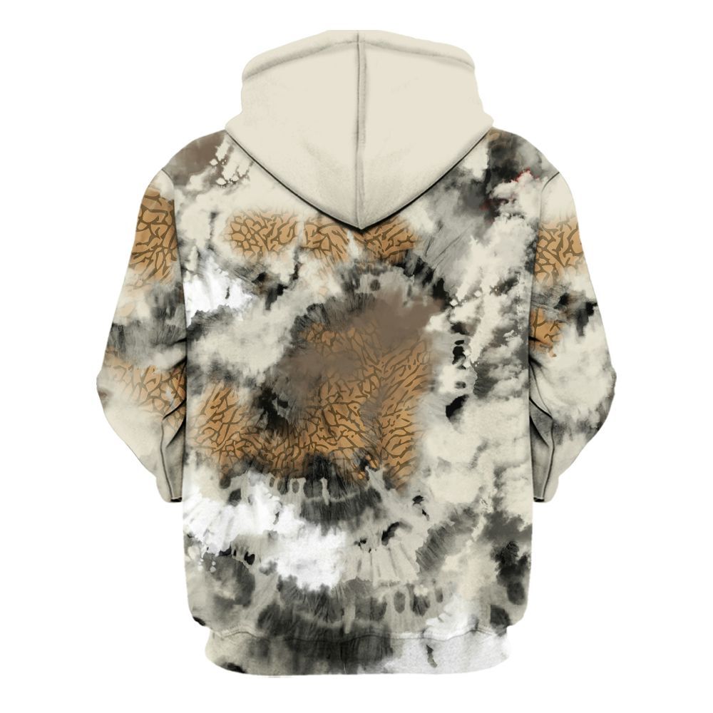 Hoodie To Match Orewood Brown 3s - God Blessed Tie Dye All Over Print