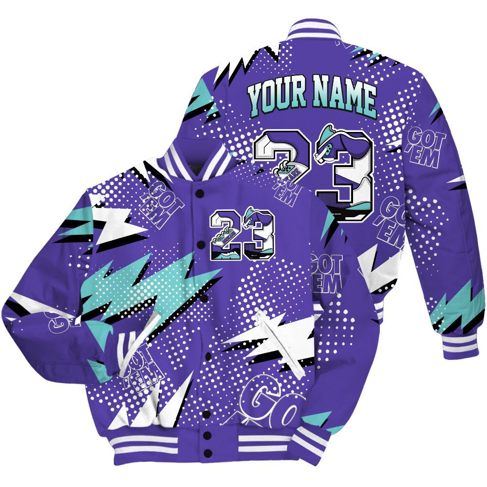 Varsity Jacket To Match Low Hornets 1s Shirt, Custom Name Number 23 5s All Over Print