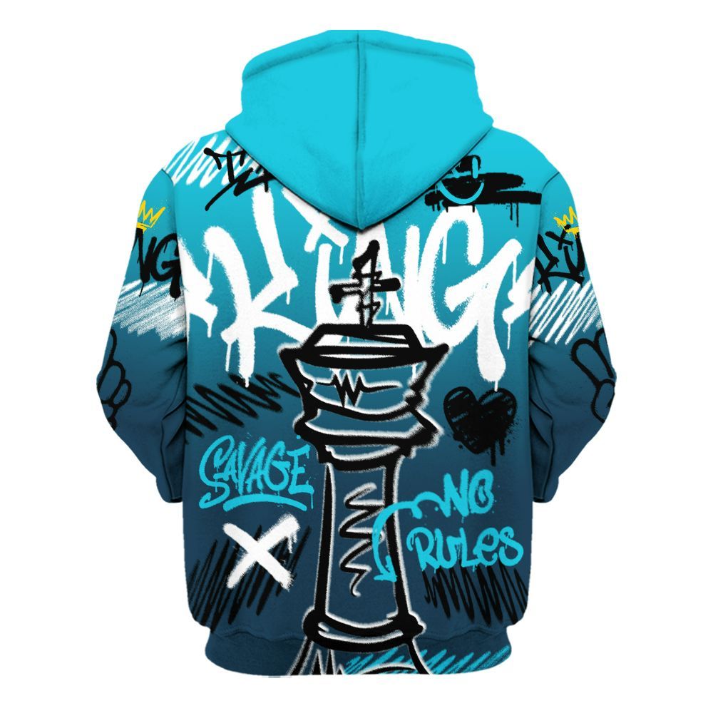 Hoodie To Match Air Navy Baltic Blue - Street King Chess Streetwear All Over Print