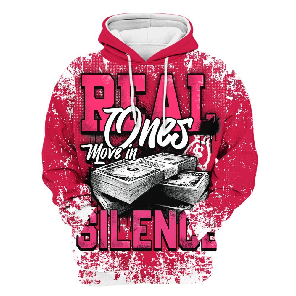 Hoodie To Match Black Toe 14s - Move In Silence Money Street Retro All Over Print