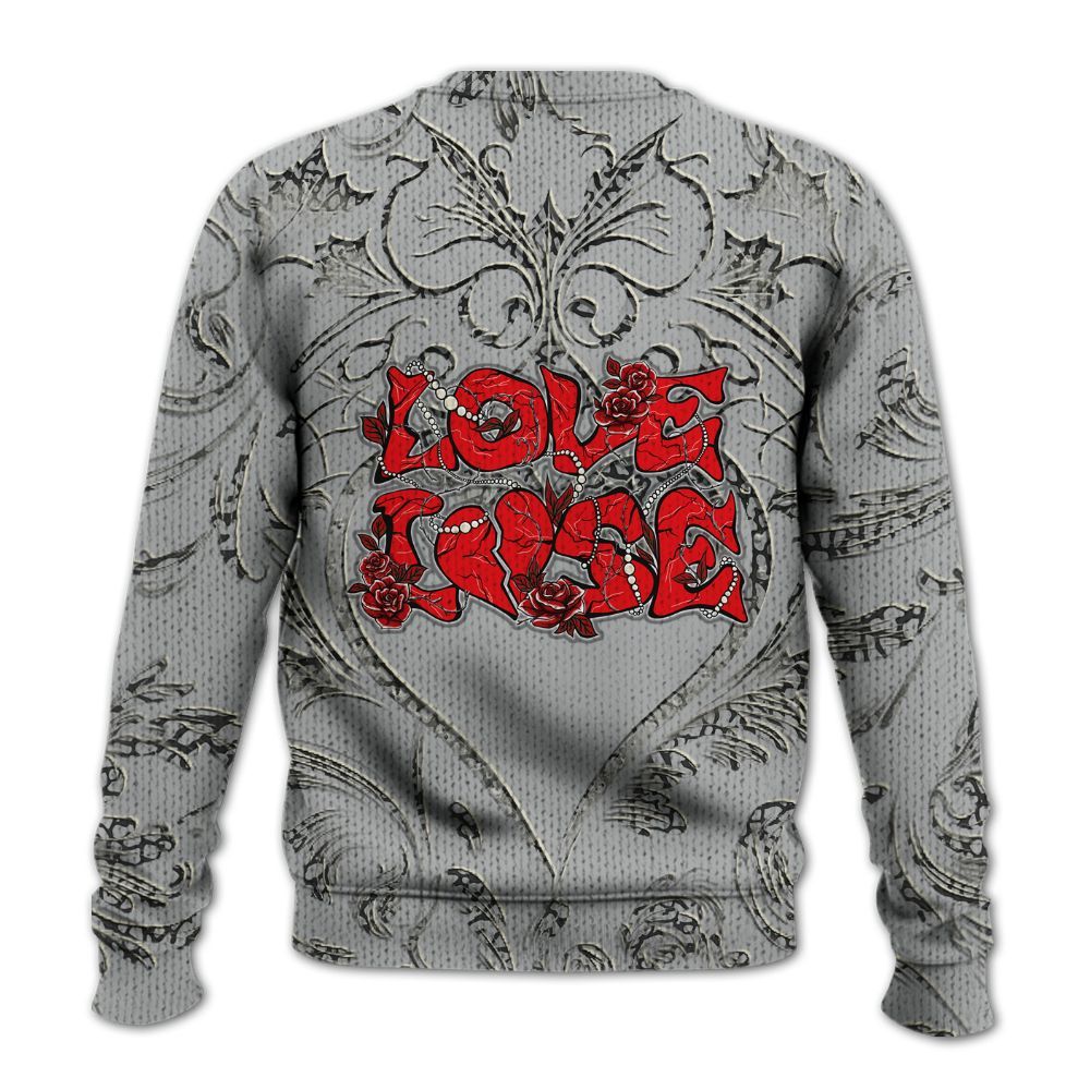 Knitted Sweater To Match Cement Grey 3s - Loves Lose Gothic
