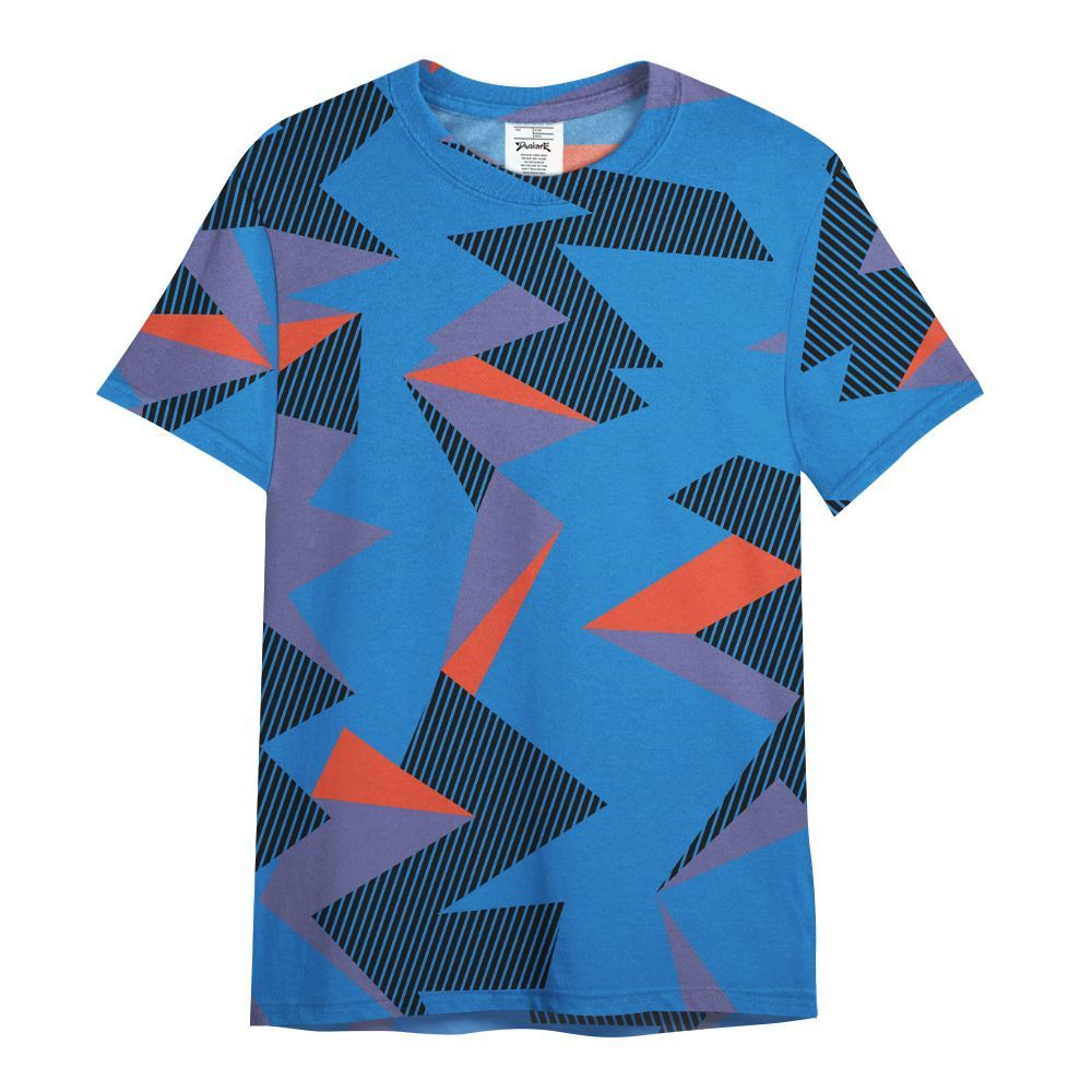 Shirt To Match Hi-Res Blue 700s - Geometric Camouflage Pattern All Over Print