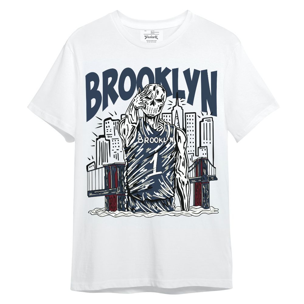 Shirt To Match Navy Blue 2024 6s - Brooklyn's Skeleton Unisex Shirt