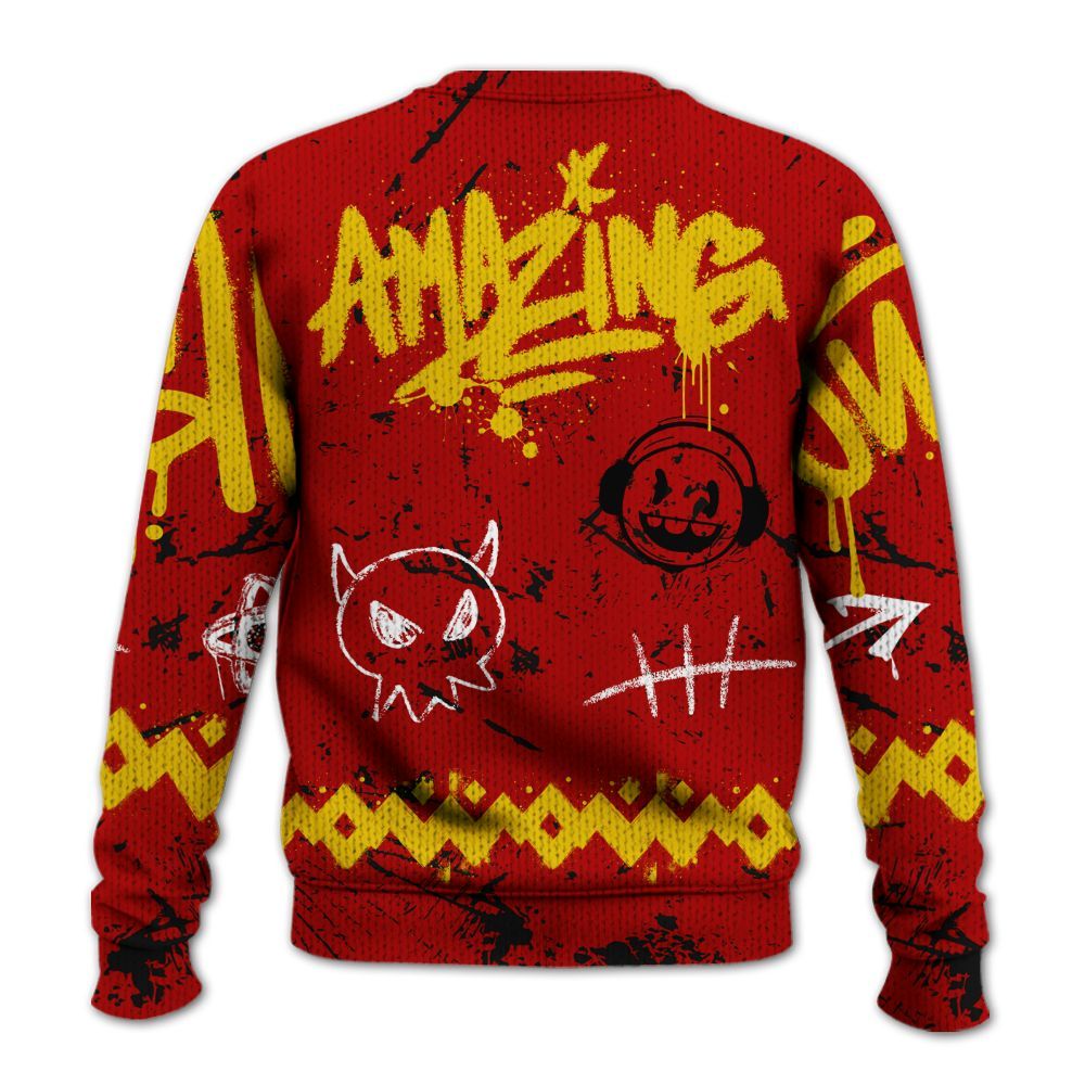 Sweater To Match Low Lucky Cat 1s - Friday Sneaker Crayon Graphic