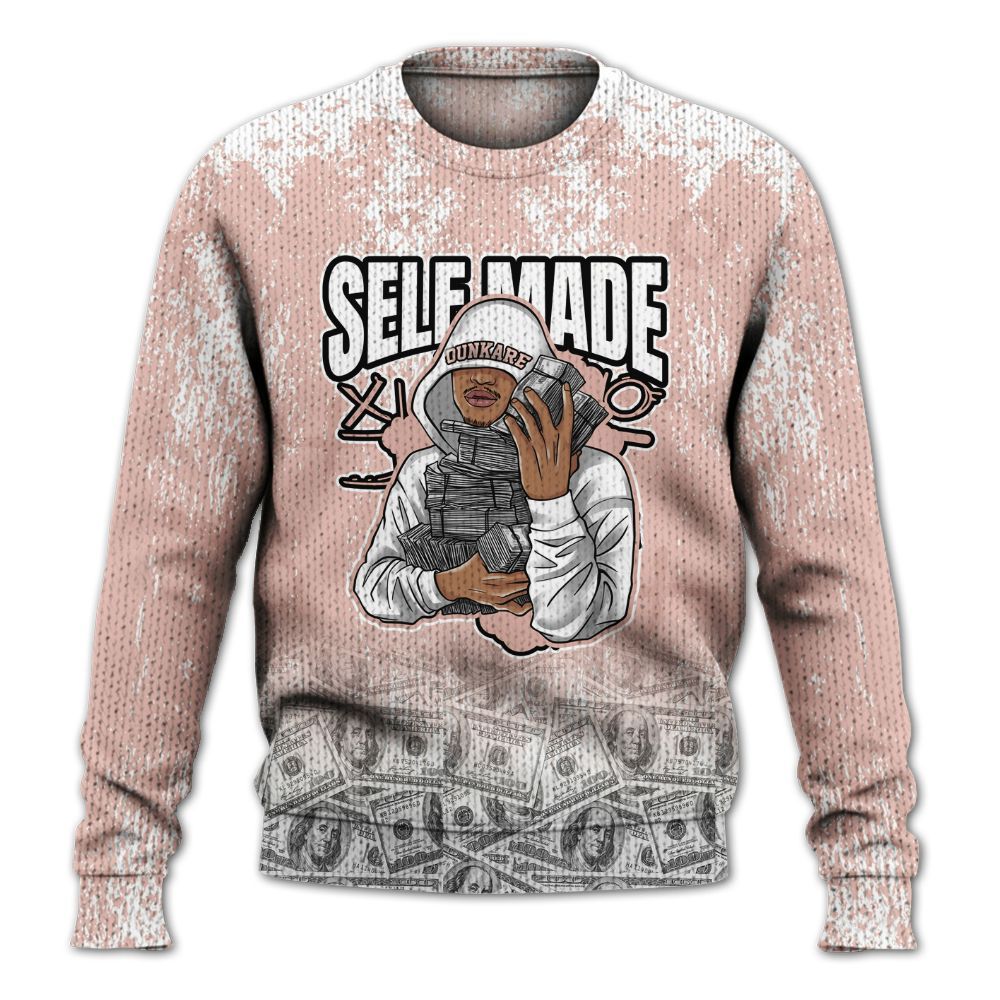 Knitted Sweater To Match Dunk Low Pink Velvet - Selfmade Unique Grunge