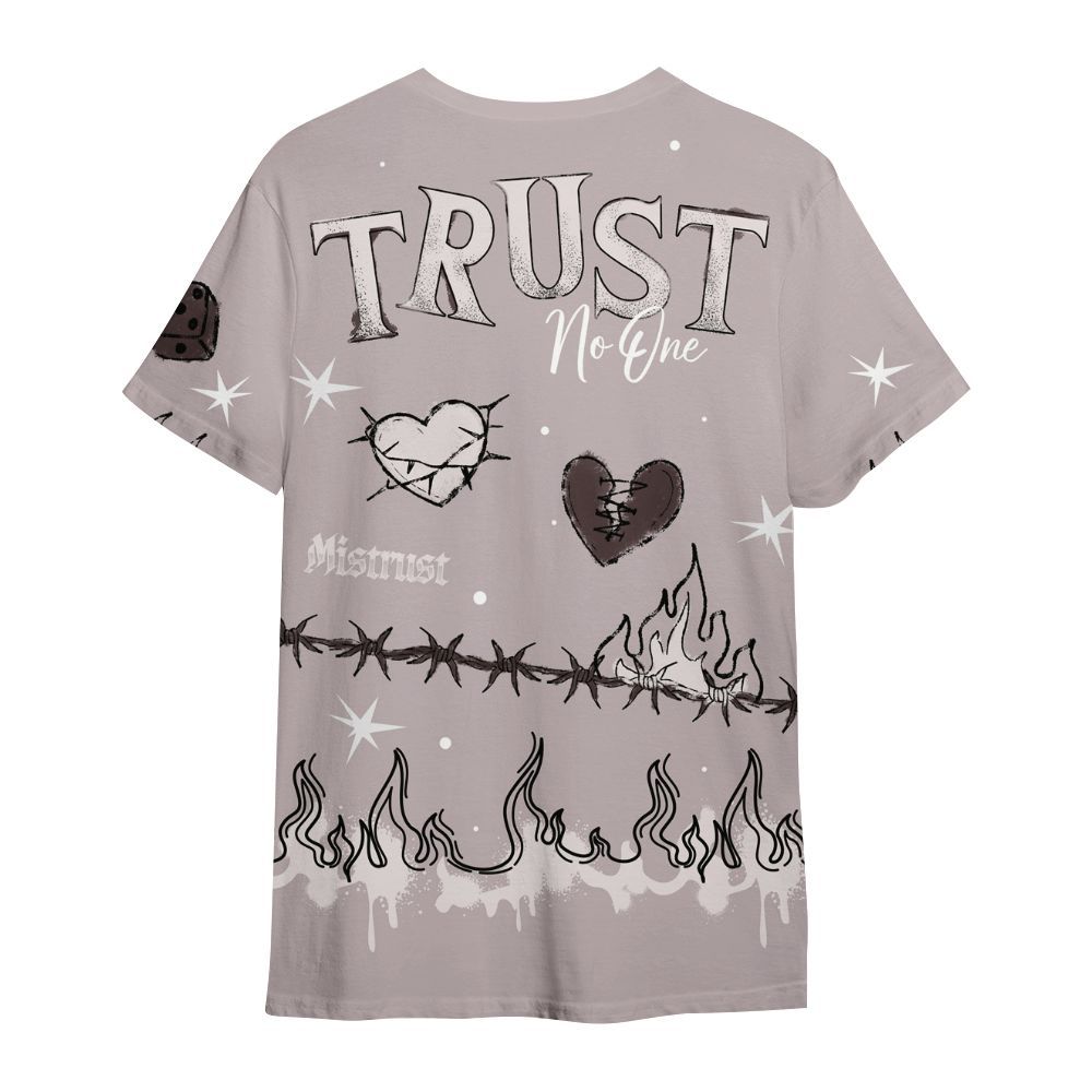 Shirt To Match AMM Air Smokey Mauve 6s - Trust No One Snake-Bite Doodle Crayon All Over Print
