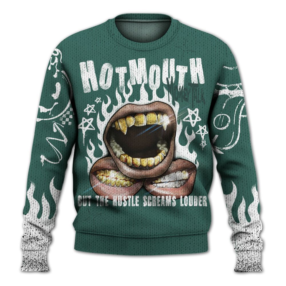 Knitted Sweater To Match Low OG Oxidized Green 1s - Mouth Burning Street Style