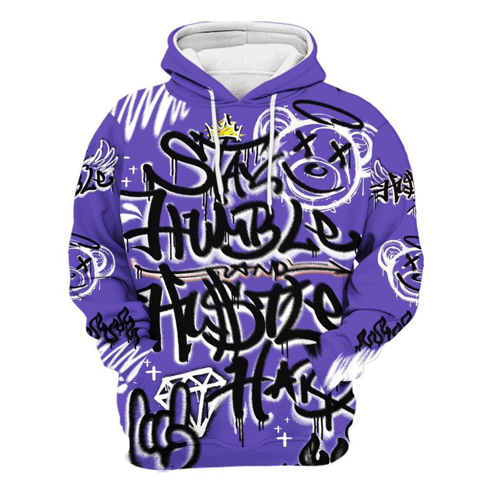 Hoodie To Match Field Purple 12s - Humble Drip Streetwear Graffity All Over Print