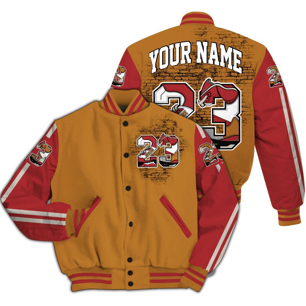 Varsity Jacket To Match Air Max Plus Sunset Swarovski - Custom Name Number 23 5s All Over Print