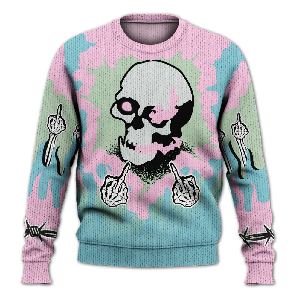 Knitted Sweater To Match SB Dunk Low Visty - F Around Find Out Graphic Trapped