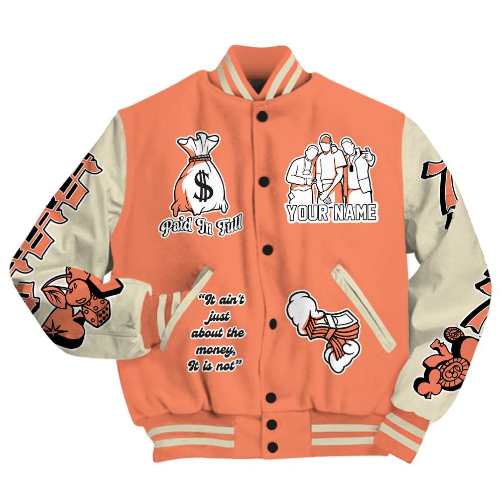 Varsity Jacket To Match DJ Khaled Crimson Bliss 5s - Paid In Full Baseball Varsity Jacket Custom Name All Over Print